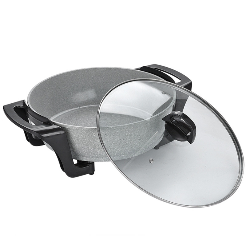 Health Cooker Korean MultiFunctional Electric Food Warmer Electric Chafing Dish Household NonStick Electric Frying Pan