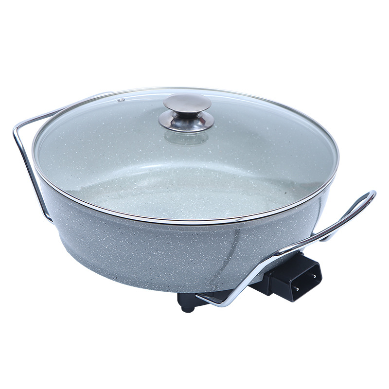 Health Cooker Korean MultiFunctional Electric Food Warmer Electric Chafing Dish Household NonStick Electric Frying Pan