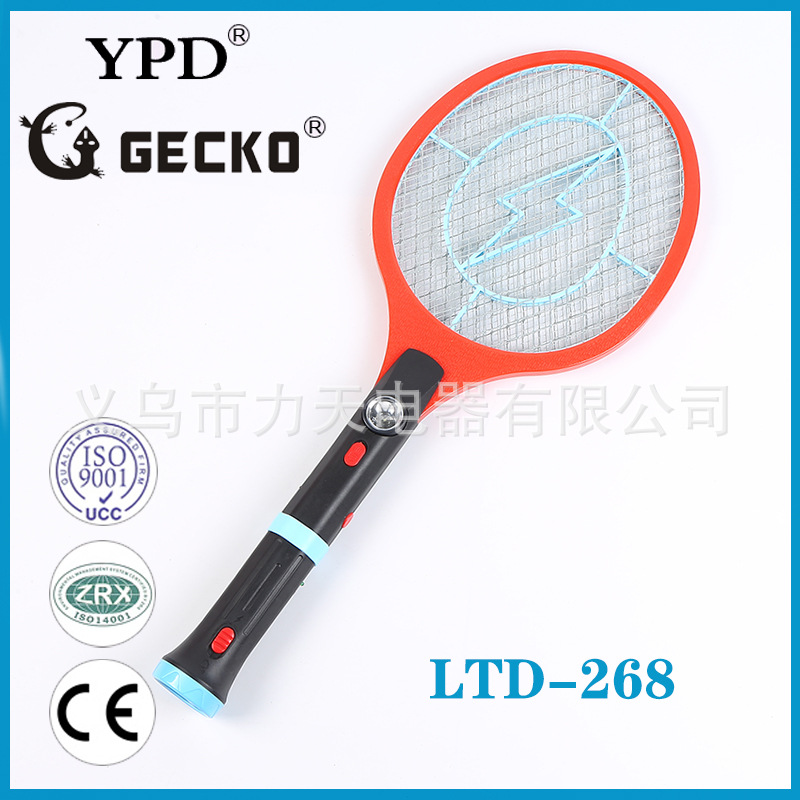 Factory Direct Sales Gecko Brand LTD-268 New with LED Flashlight Detachable Charging Electric Mosquito Swatter Factory Direct Sales Gecko Brand LTD-268 New with LED Flashlight Detachable Charging Electric Mosquito Swatter
