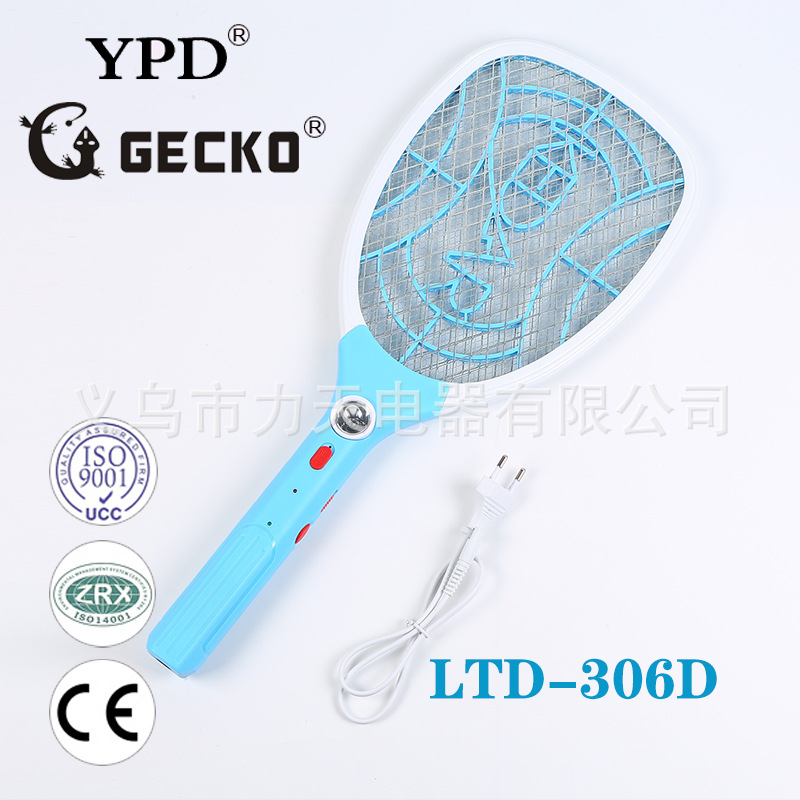 Factory Direct Sales GECKO-LTD-306D Super High Quality with Power Cord Rechargeable Electric Mosquito Swatter 21x51cm Factory Direct Sales GECKO-LTD-306D Super High Quality with Power Cord Rechargeable Electric Mosquito Swatter 21x51cm