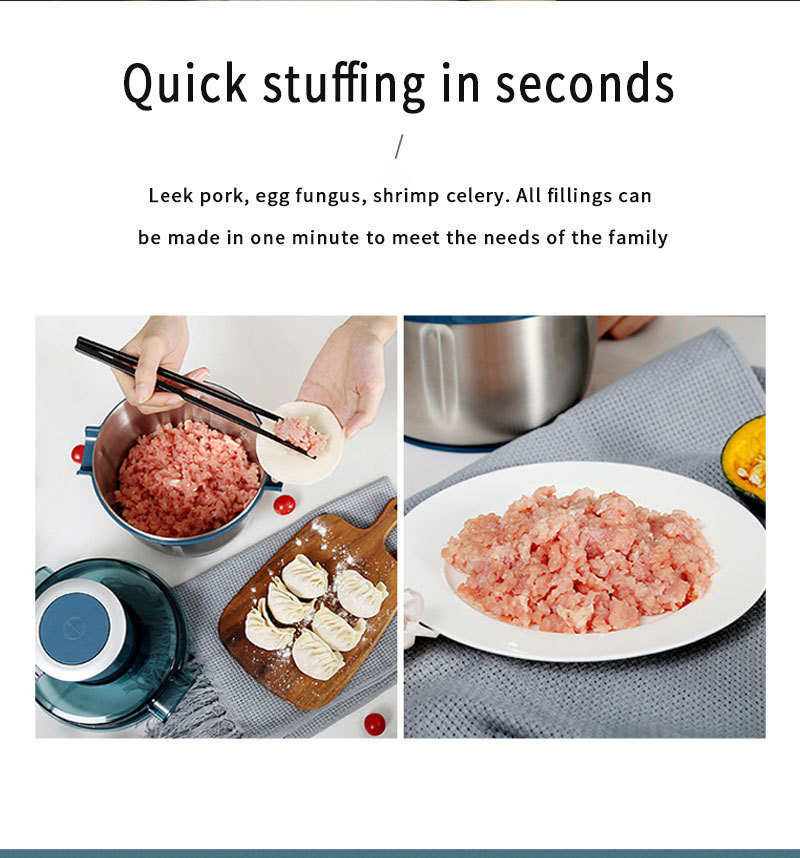 DSP Dansong 2L stainless steel household small multi-function food supplement cooking machine mixing minced meat grinder