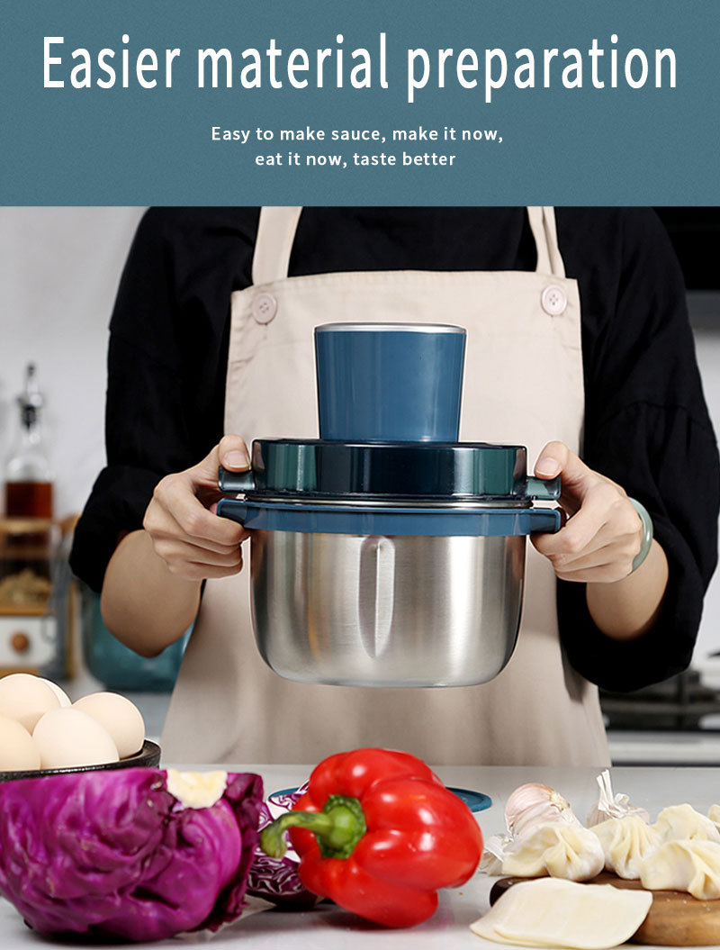 DSP Dansong 2L stainless steel household small multi-function food supplement cooking machine mixing minced meat grinder