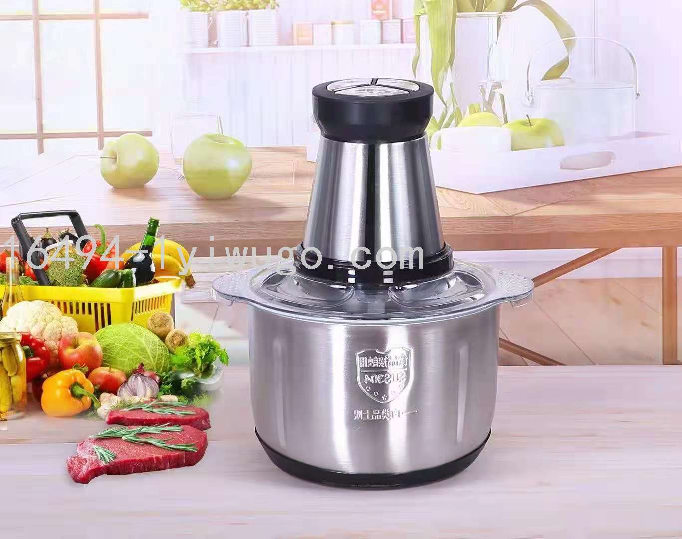 Meat Grinder Cooking Machine Electric Stainless Steel Glass 2l5l Kitchen Household Grind Stuffing Small Meat Chopper