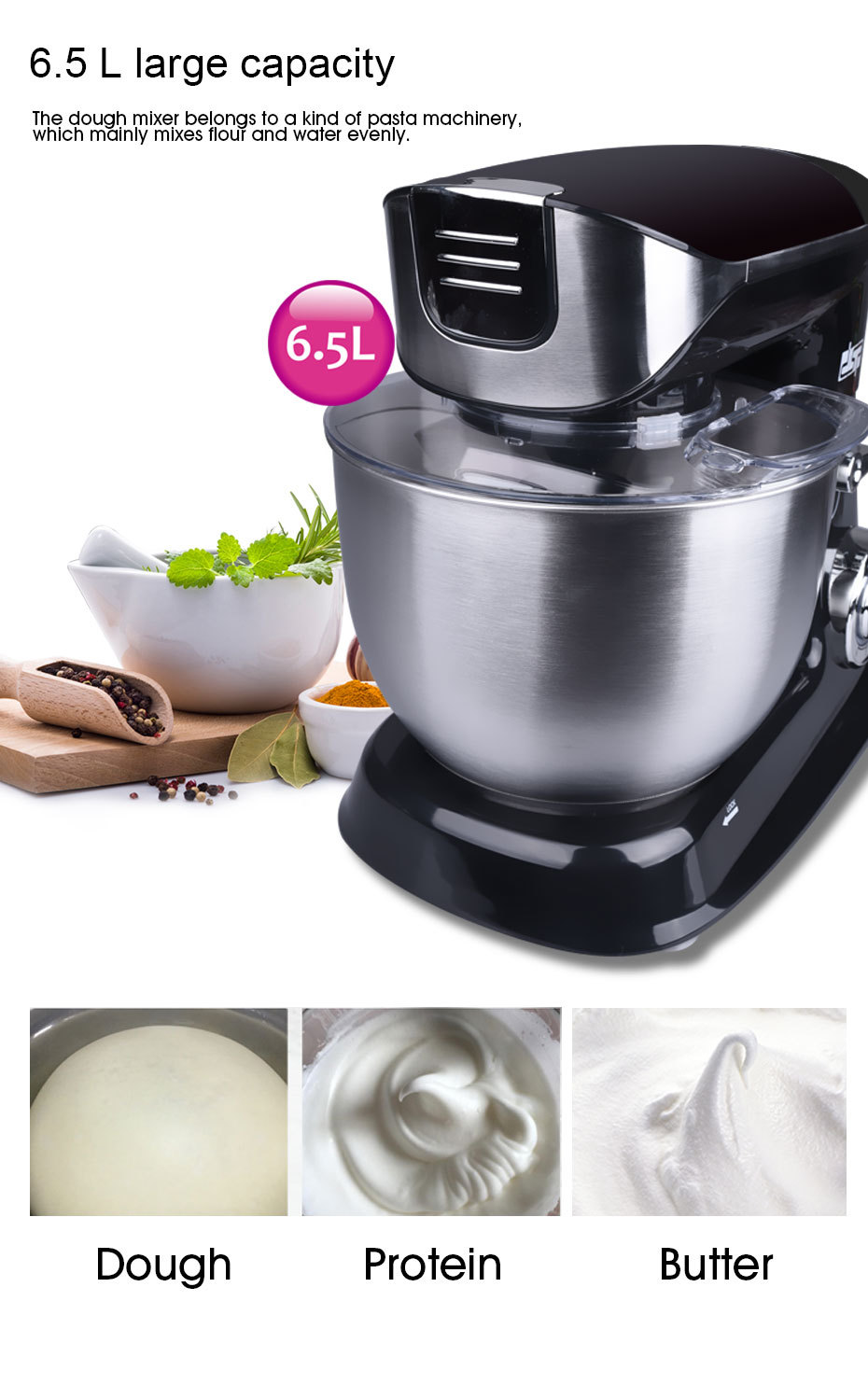 DSP DSP Three-in-One Household Multi-Function Flour-Mixing Machine Automatic Juicer Meat Grinder Stirring Stand Mixer DSP DSP Three-in-One Household Multi-Function Flour-Mixing Machine Automatic Juicer Meat Grinder Stirring Stand Mixer