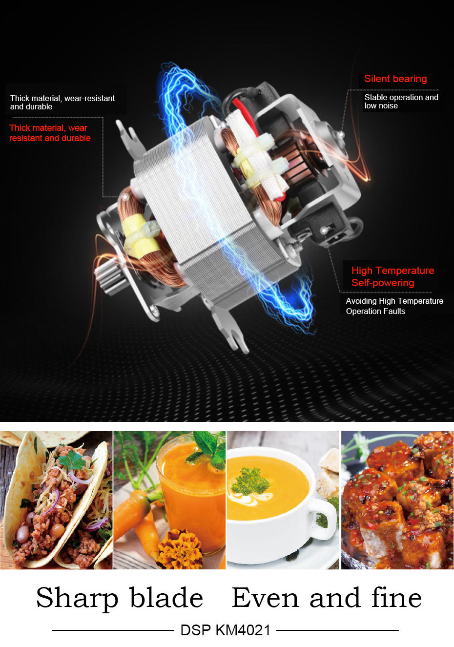 DSP DSP Meat Grinder Household Electric Large Capacity Multifunctional High Speed Blender Babycook Mixer