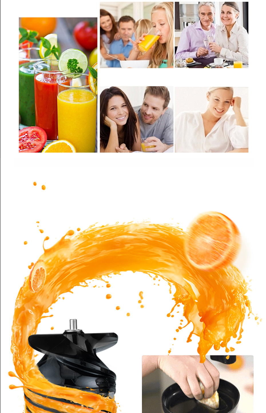 DSP DSP Cross-Border Multi-Functional Household Automatic Fruit and Vegetable Blender Slag Juice Separation Juice Juicer