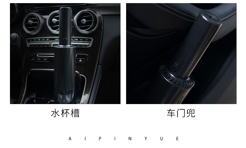 Car High Power Wet/Dry Vacuum Cleaner Car Cleaner Wireless Vacuum Cleaner with Light Dual Use in Car and Home
