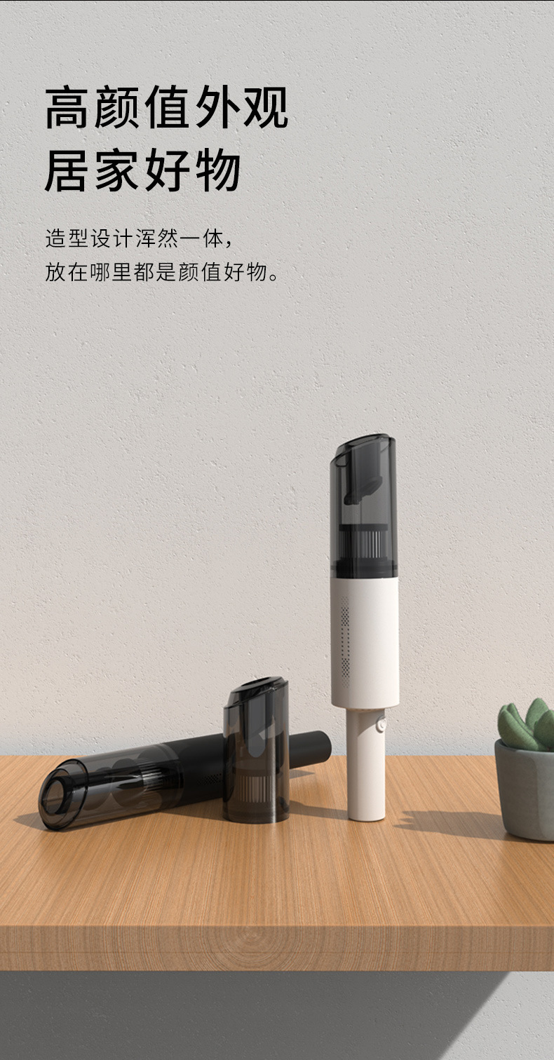 Car High Power Wet/Dry Vacuum Cleaner Car Cleaner Wireless Vacuum Cleaner with Light Dual Use in Car and Home