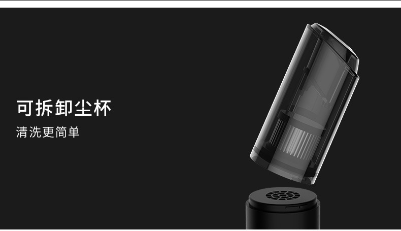 Car High Power Wet/Dry Vacuum Cleaner Car Cleaner Wireless Vacuum Cleaner with Light Dual Use in Car and Home
