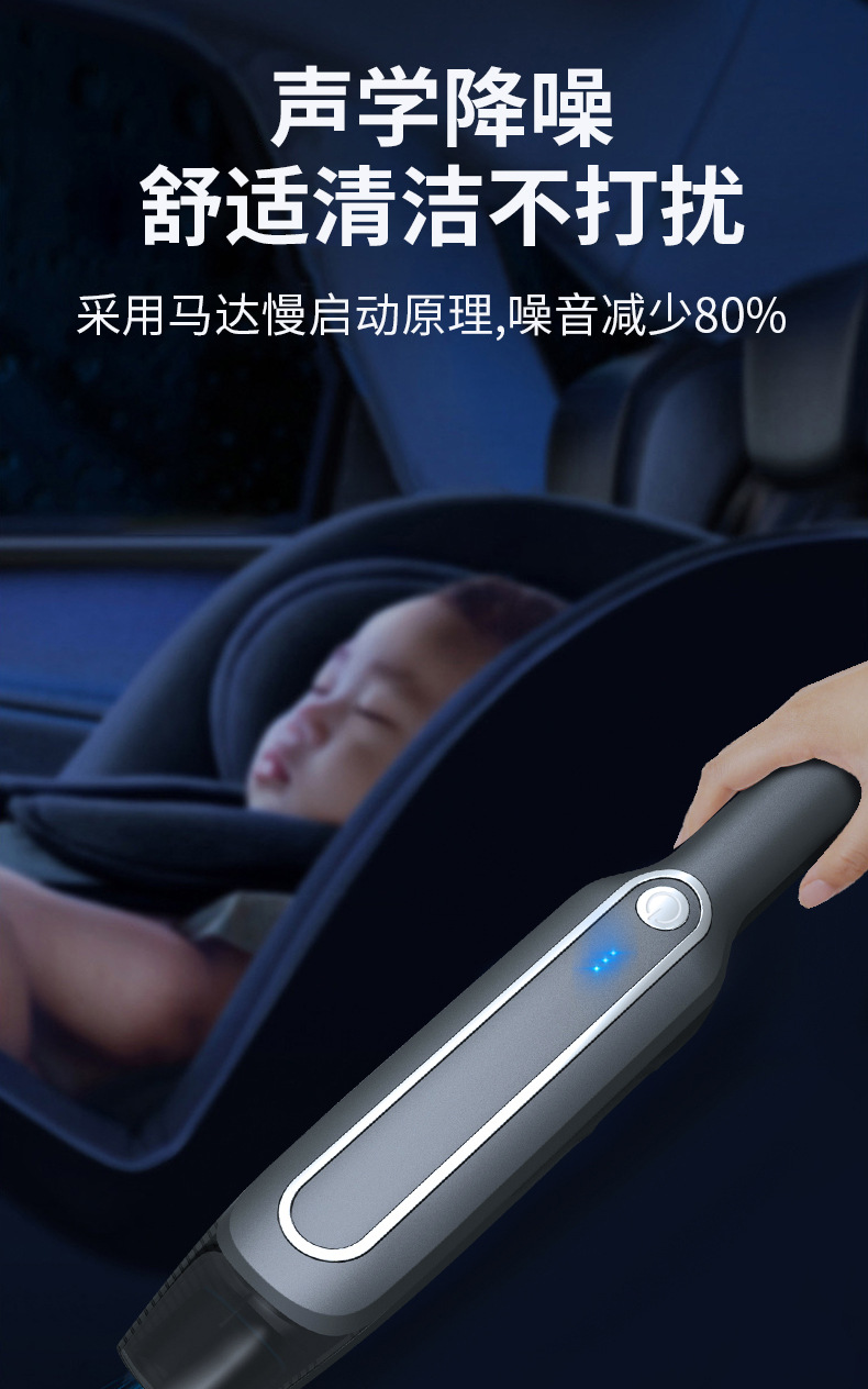 New Car Supplies Handheld Portable Car Home Wet/Dry Vacuum Cleaner Wireless High Power Car Cleaner