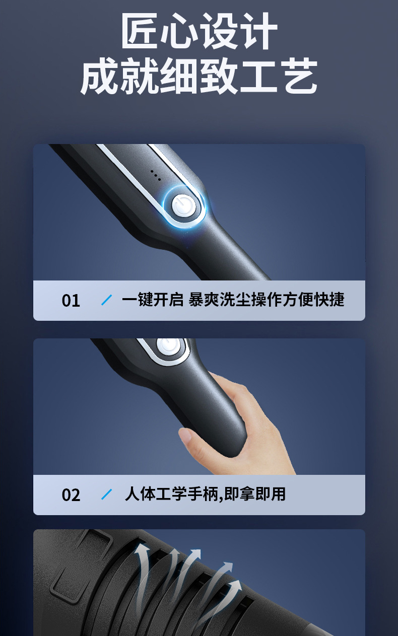 New Car Supplies Handheld Portable Car Home Wet/Dry Vacuum Cleaner Wireless High Power Car Cleaner