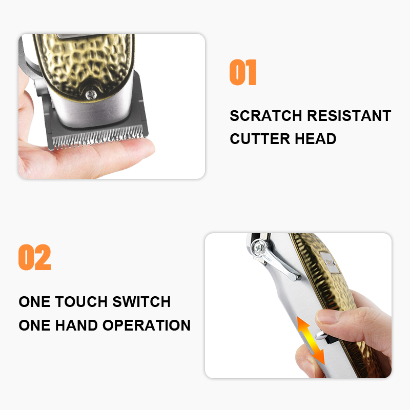 DSPHousehold Electric Hair Clipper Long Endurance Stainless Steel Cutter Head Electric Clipper No Stuck Hair 90398