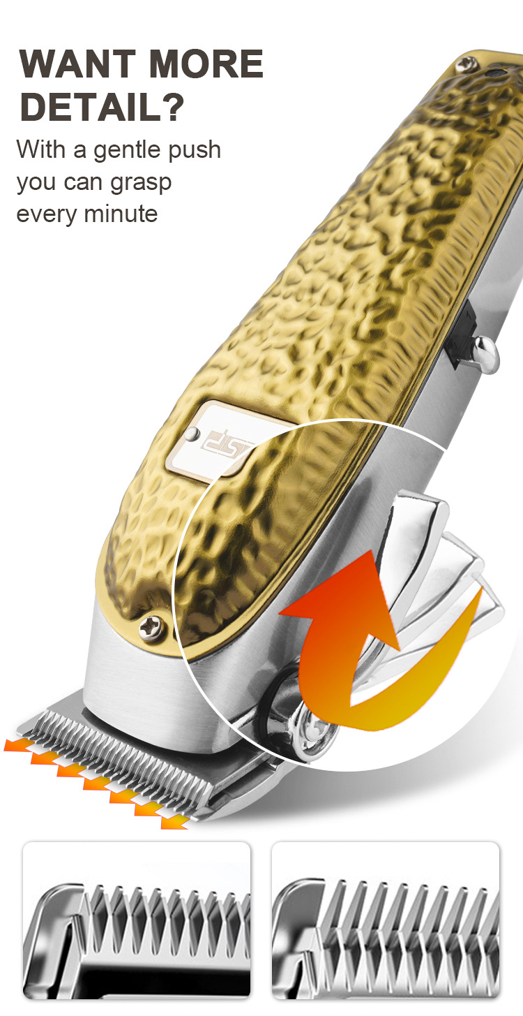 DSPHousehold Electric Hair Clipper Long Endurance Stainless Steel Cutter Head Electric Clipper No Stuck Hair 90398