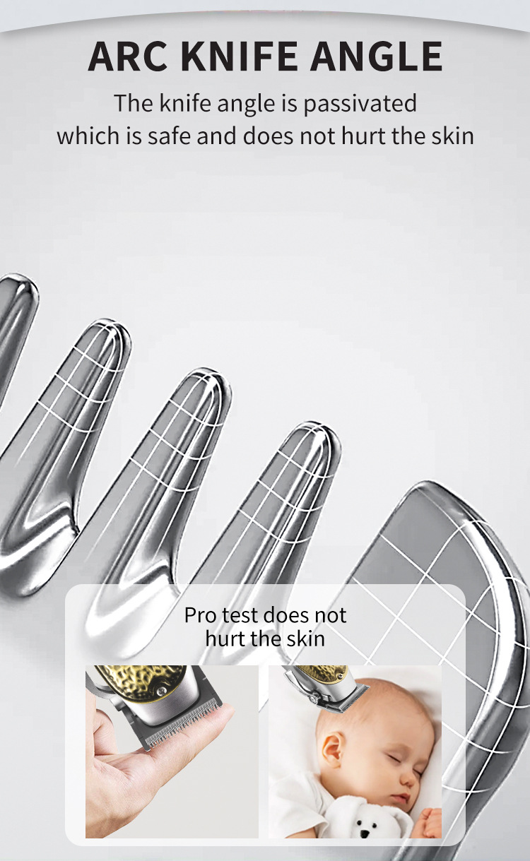 DSPHousehold Electric Hair Clipper Long Endurance Stainless Steel Cutter Head Electric Clipper No Stuck Hair 90398