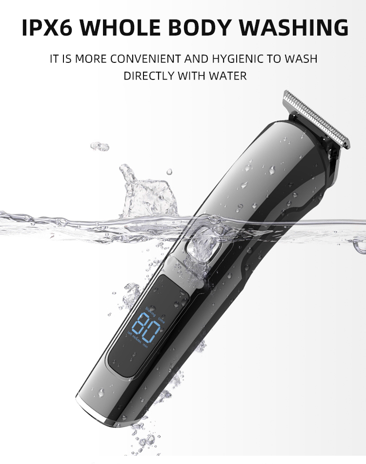 Komex multifunction 6 in 1 grooming kit IPX6 hair trimmer USB rechargeable electric hair clipper