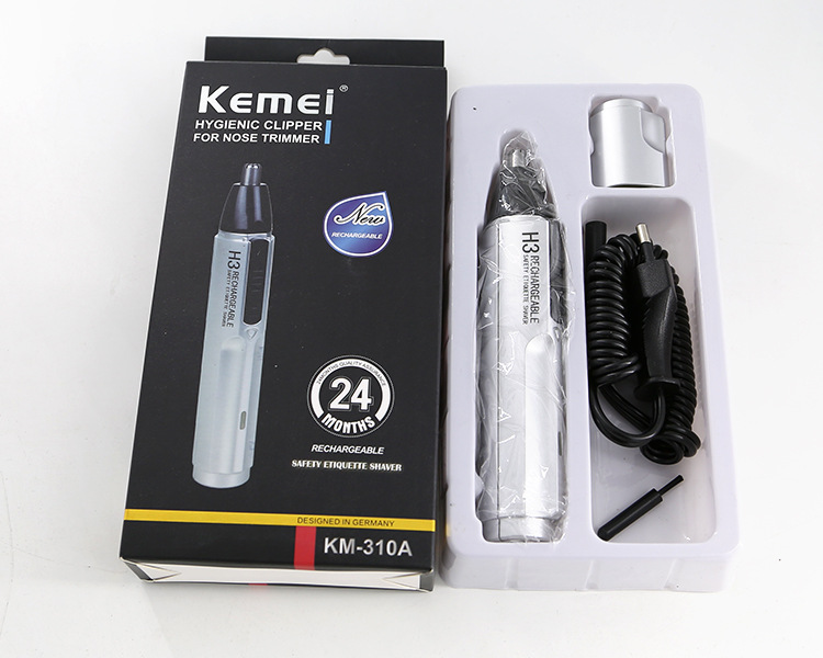 KM-310A water wash head shaving nose hair trimmer wholesale rechargeable electric nose device