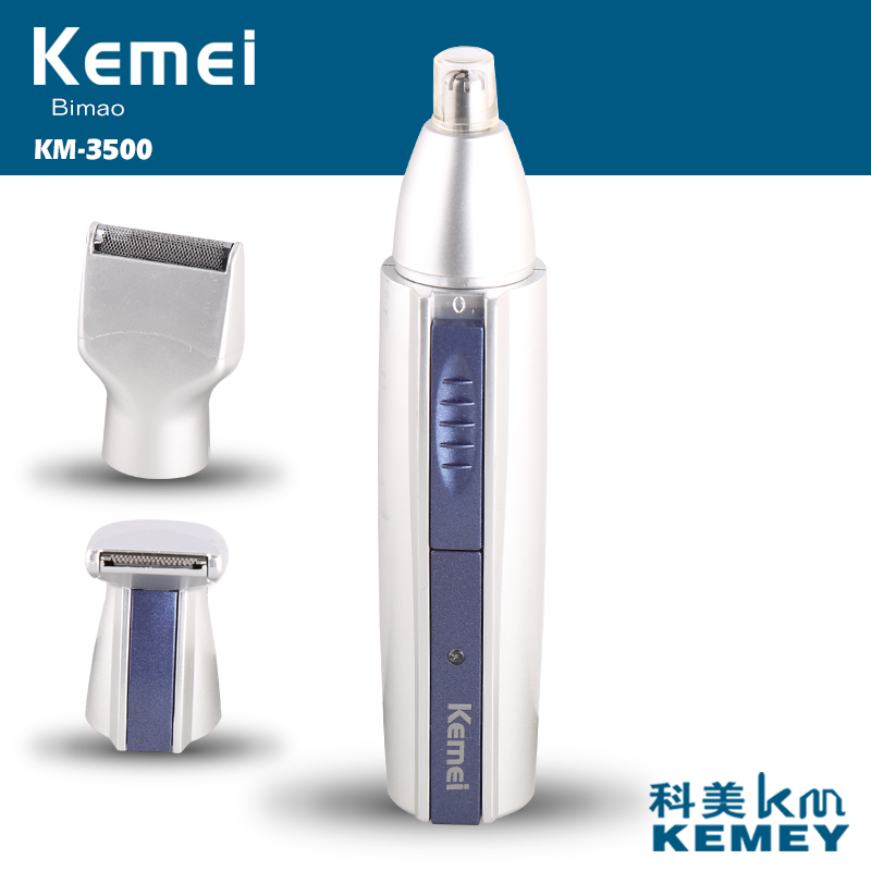Kemei KM-3500 rechargeable three-in-one nose hair trimmer multi-functional nose device