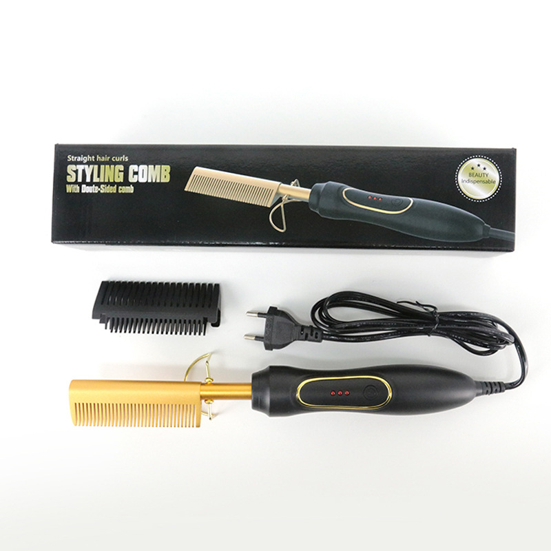 Amazon Wet and Dry Electric Copper Comb Hair Straightener Household Perm HairHair Drier