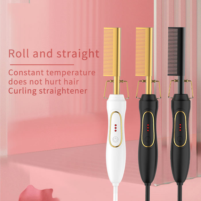 Amazon Wet and Dry Electric Copper Comb Hair Straightener Household Perm HairHair Drier