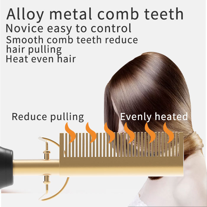 Amazon Wet and Dry Electric Copper Comb Hair Straightener Household Perm HairHair Drier
