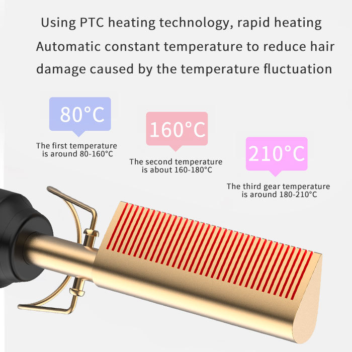 Amazon Wet and Dry Electric Copper Comb Hair Straightener Household Perm HairHair Drier
