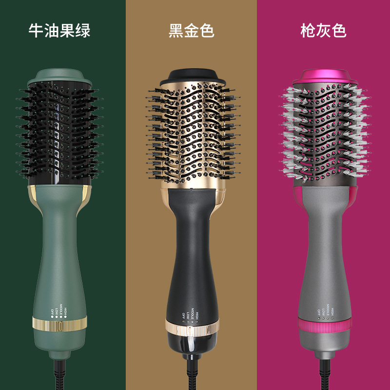 Amazon Cross-Border Multifunctional Warm-Air Comb Blowing Combs Straight Comb Hair Straightener HairHair Drier