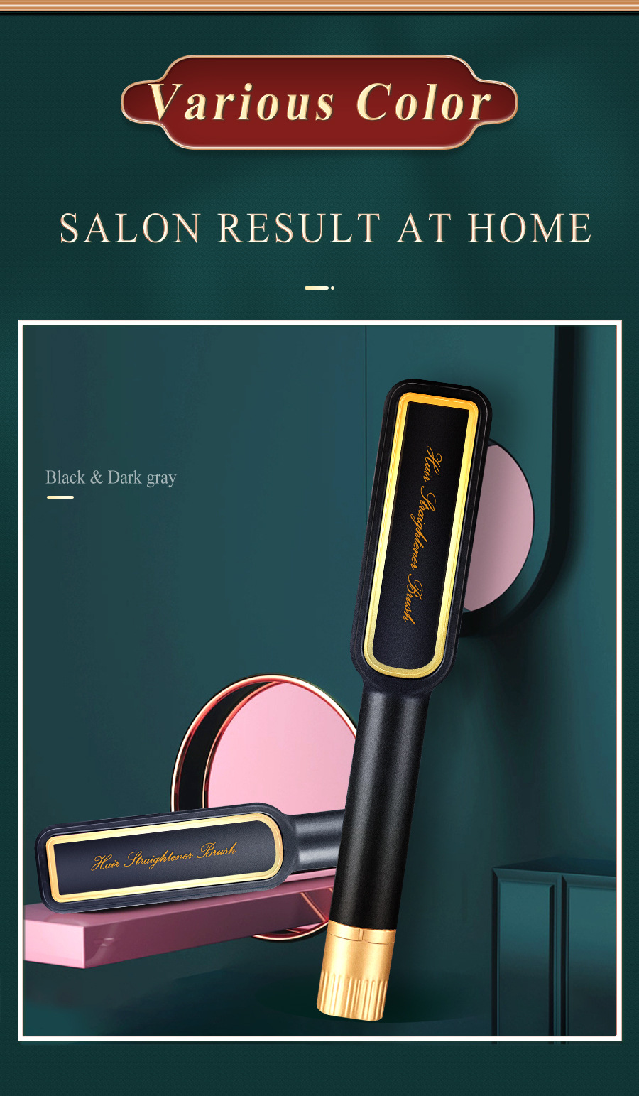 Dual-Use Curly Hair Exclusive for Cross-Border Straight Comb Ceramic Electric Negative Ion Hair Drier
