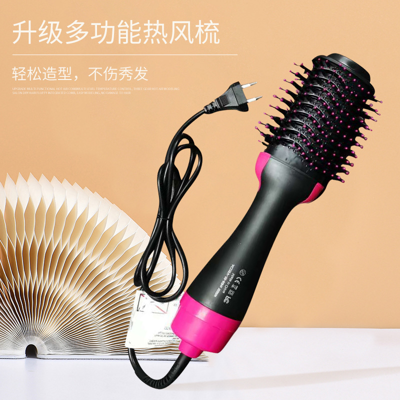 2020 Multifunctional Warm-Air Comb 2-in-1 Anion Hair Fluffy Hair Curler Straight Comb Electric Hair Drier Comb Spot