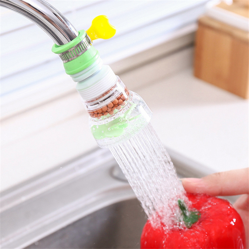 Kitchen Faucet Splash-Proof Water Shower with Universal Interface Retractable Tap Water Filter Water-Saving Filter
