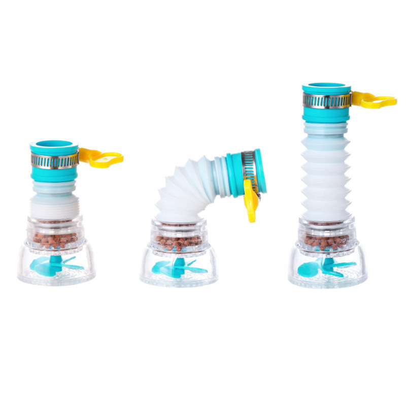 Kitchen Faucet Splash-Proof Water Shower with Universal Interface Retractable Tap Water Filter Water-Saving Filter