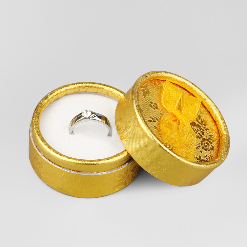 Factory Direct Sales Rose Bow round Box Ring Box Jewelry Box Creative Jewelry Box Customized
