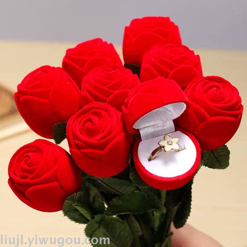 Rose ring box (small) Creative birthday gift with branches wedding packaging Earrings Jewelry Box Rose ring box (small) Creative birthday gift with branches wedding packaging Earrings Jewelry Box
