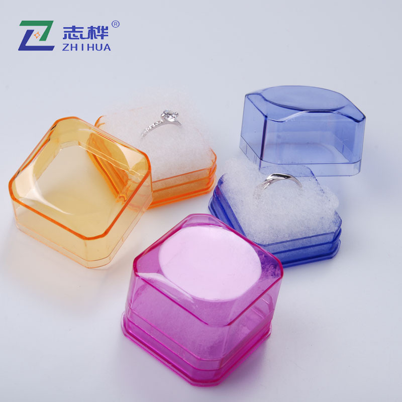 Candy Color Plastic Box Tiandigai Jewelry Jewelry Box Transparent Ear Studs and Ring Box Necklace Box Factory Wholesale