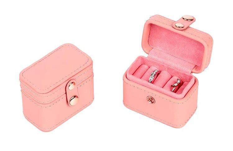 Mini Ring Box Stud Earrings Box Ins Travel Storage Jewelry Box Portable Exquisite Carry-on Jewelry Box