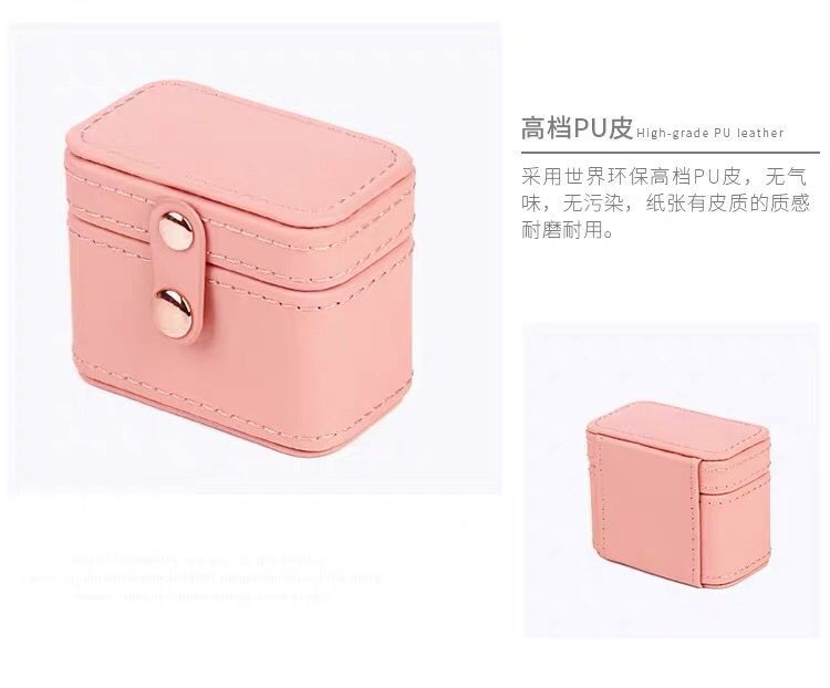 Mini Ring Box Stud Earrings Box Ins Travel Storage Jewelry Box Portable Exquisite Carry-on Jewelry Box