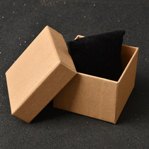 Kraft Paper Jewelry Box Jewelry Box Ring Box Stud Earrings Box Floor Cover Wholesale Customized 5.5*5.5 * 3.7cm