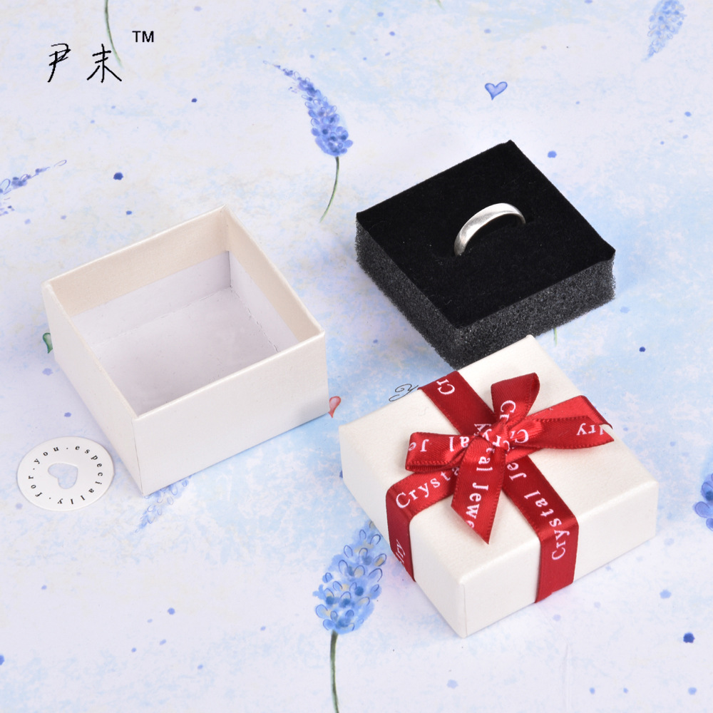 Factory Ring Box Stud Earrings Box Jewelry Box Red Bowknot Cover Carton Simple Packaging Customized Wholesale Factory Ring Box Stud Earrings Box Jewelry Box Red Bowknot Cover Carton Simple Packaging Customized Wholesale