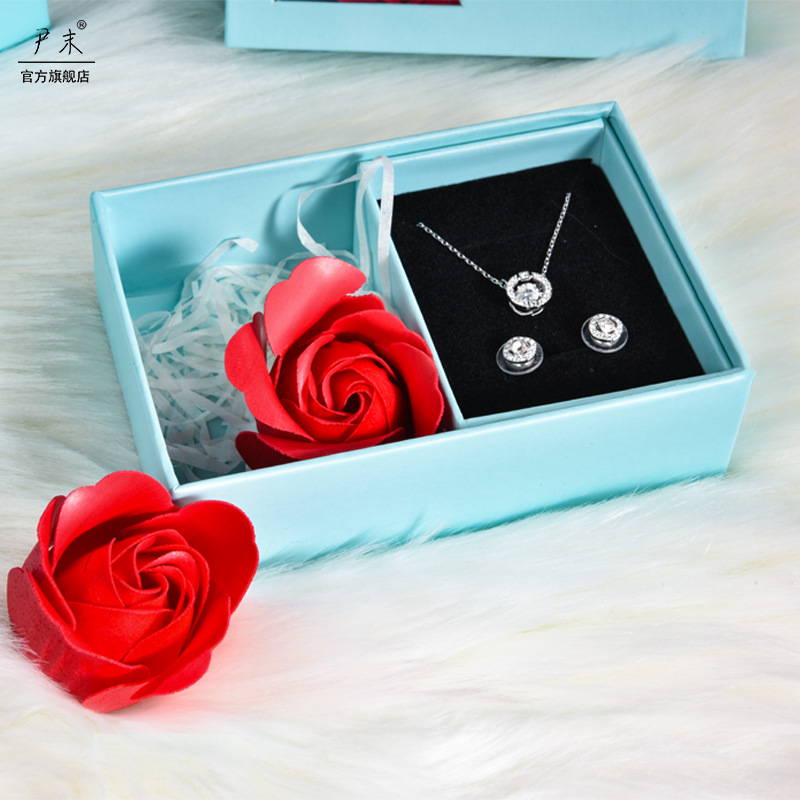Creative Roses Jewelry Box Handbag Set Necklace Box Ring Box Hollow Jewelry Box Carton Customized Wholesale