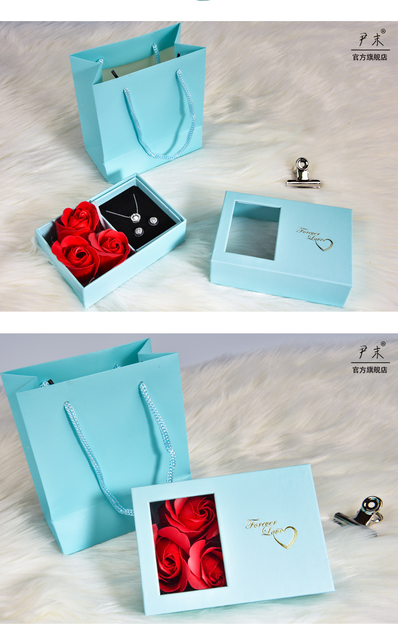Creative Roses Jewelry Box Handbag Set Necklace Box Ring Box Hollow Jewelry Box Carton Customized Wholesale Creative Roses Jewelry Box Handbag Set Necklace Box Ring Box Hollow Jewelry Box Carton Customized Wholesale