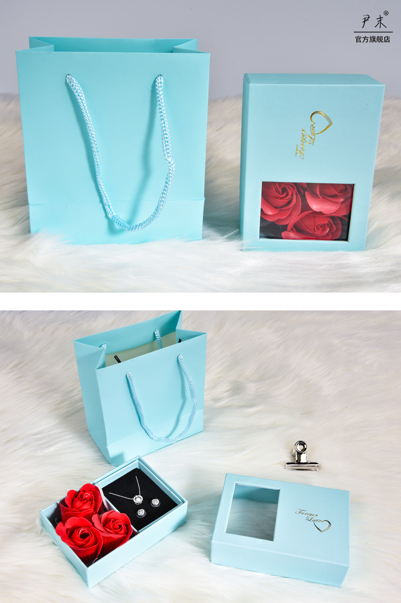 Creative Roses Jewelry Box Handbag Set Necklace Box Ring Box Hollow Jewelry Box Carton Customized Wholesale Creative Roses Jewelry Box Handbag Set Necklace Box Ring Box Hollow Jewelry Box Carton Customized Wholesale