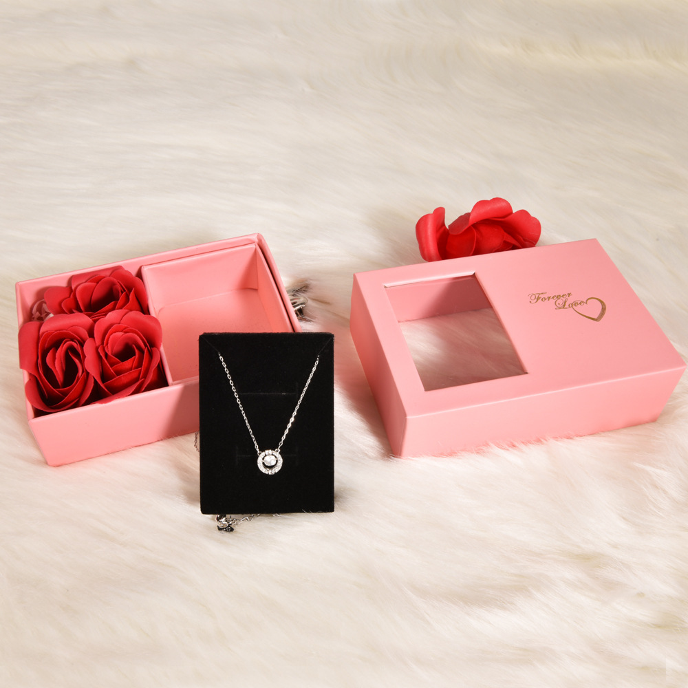 Creative Roses Jewelry Box Handbag Set Necklace Box Ring Box Hollow Jewelry Box Carton Customized Wholesale Creative Roses Jewelry Box Handbag Set Necklace Box Ring Box Hollow Jewelry Box Carton Customized Wholesale