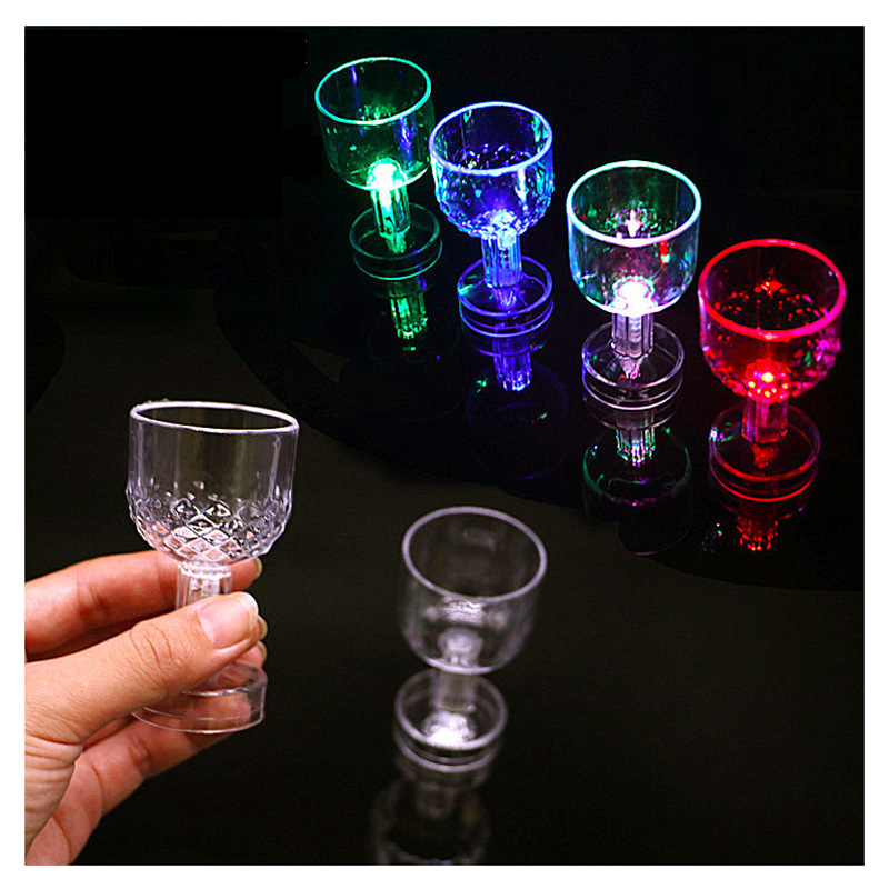 Light-Emitting Glass Colorful Flash Cup Bar KTV Props Creative Luminous Cup