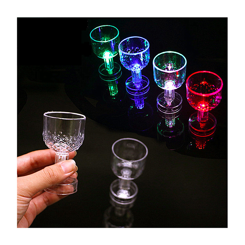 Light-Emitting Glass Colorful Flash Cup Bar KTV Props Creative Luminous Cup