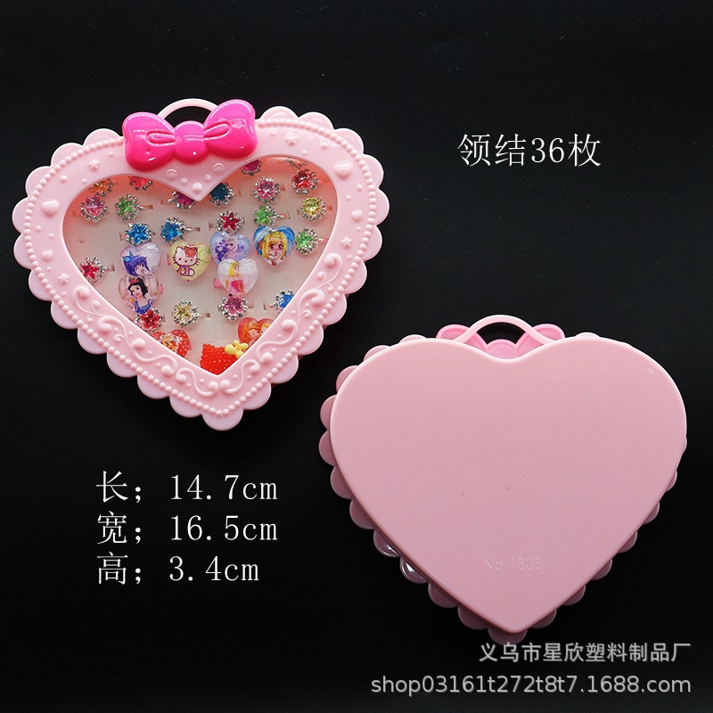 Wholesale Bow Tie Ring for Children 36 Pieces 24 Pieces 12 Pieces Ring Box Plastic New Materials in Stock Wholesale Bow Tie Ring for Children 36 Pieces 24 Pieces 12 Pieces Ring Box Plastic New Materials in Stock