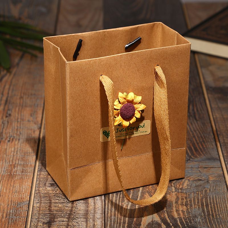 Factory Hot Sunflower Decals Jewelry Box Kraft Paper Necklace Box Ring Box Creative Carton Customized Wholesale Factory Hot Sunflower Decals Jewelry Box Kraft Paper Necklace Box Ring Box Creative Carton Customized Wholesale