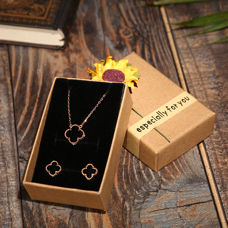 Factory Hot Sunflower Decals Jewelry Box Kraft Paper Necklace Box Ring Box Creative Carton Customized Wholesale Factory Hot Sunflower Decals Jewelry Box Kraft Paper Necklace Box Ring Box Creative Carton Customized Wholesale
