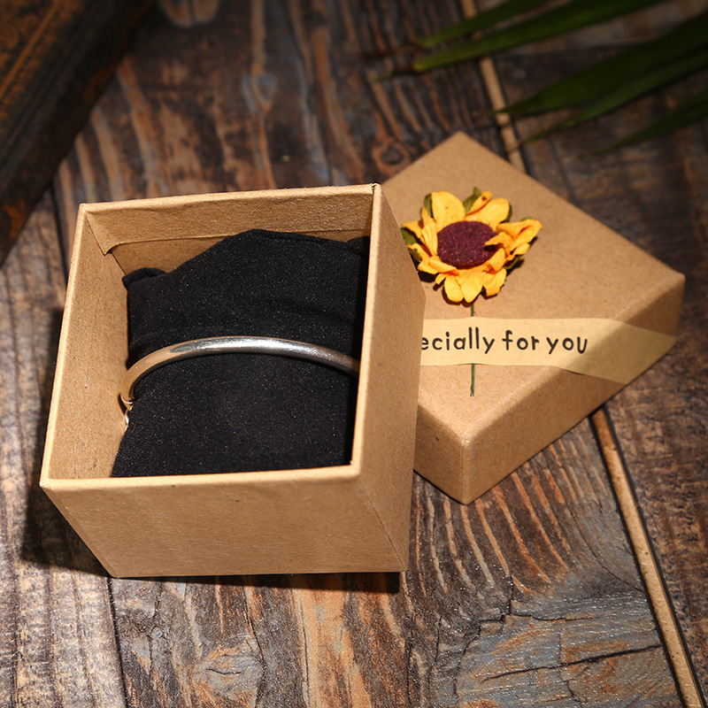 Factory Hot Sunflower Decals Jewelry Box Kraft Paper Necklace Box Ring Box Creative Carton Customized Wholesale Factory Hot Sunflower Decals Jewelry Box Kraft Paper Necklace Box Ring Box Creative Carton Customized Wholesale