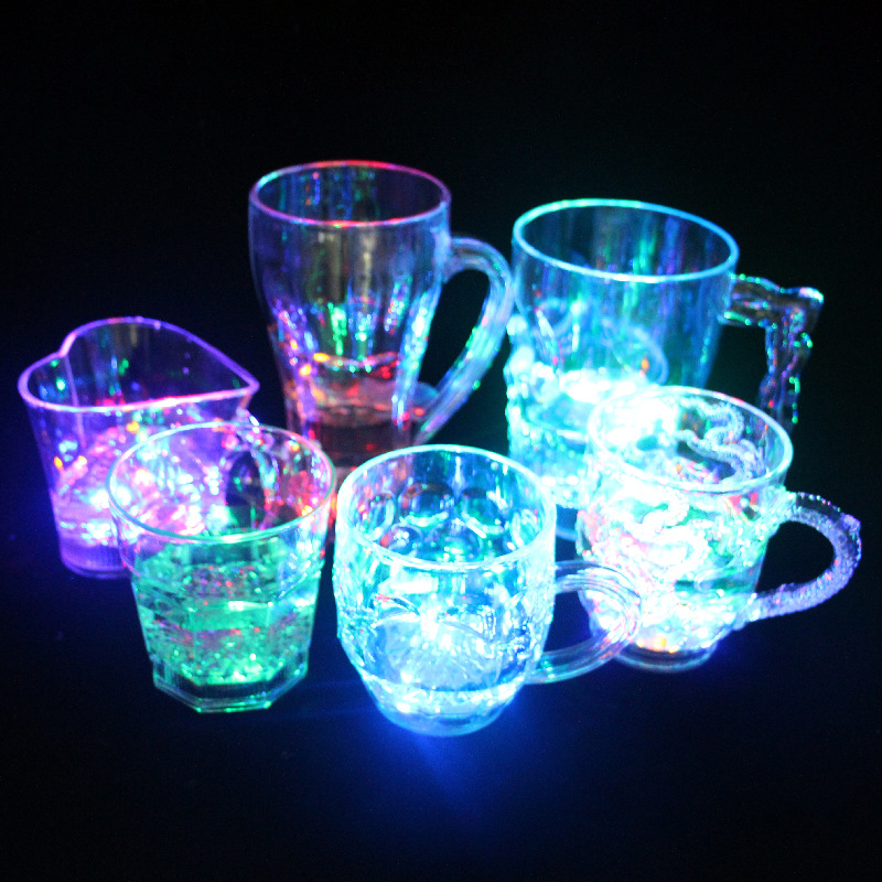 Factory Direct Sales Stall Hot Sale Led Induction Luminous Cup Beer Acrylic Water-Catching Luminous Cup Flash Toy Factory Direct Sales Stall Hot Sale Led Induction Luminous Cup Beer Acrylic Water-Catching Luminous Cup Flash Toy