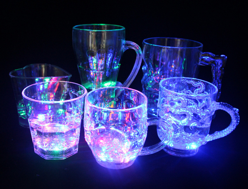 Factory Direct Sales Stall Hot Sale Led Induction Luminous Cup Beer Acrylic Water-Catching Luminous Cup Flash Toy Factory Direct Sales Stall Hot Sale Led Induction Luminous Cup Beer Acrylic Water-Catching Luminous Cup Flash Toy