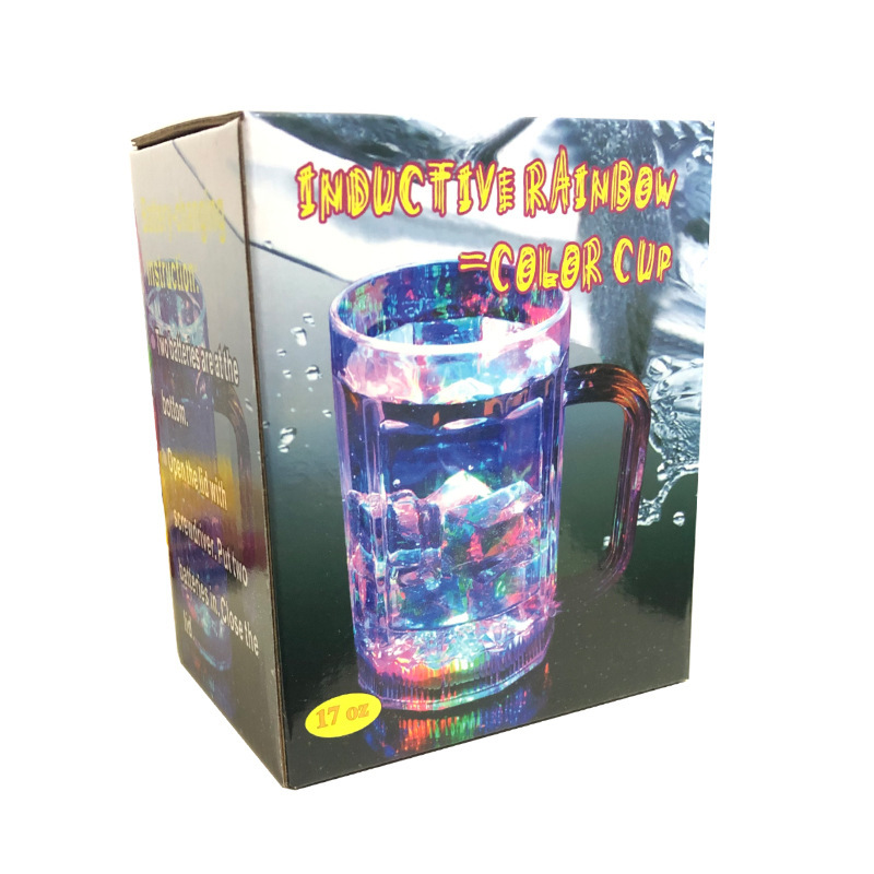 Luminous Cup  Induction Luminous Cup Pouring Water Bright Plastic LED Flash Cup Gift Bar Cheer Supplies Wholesale